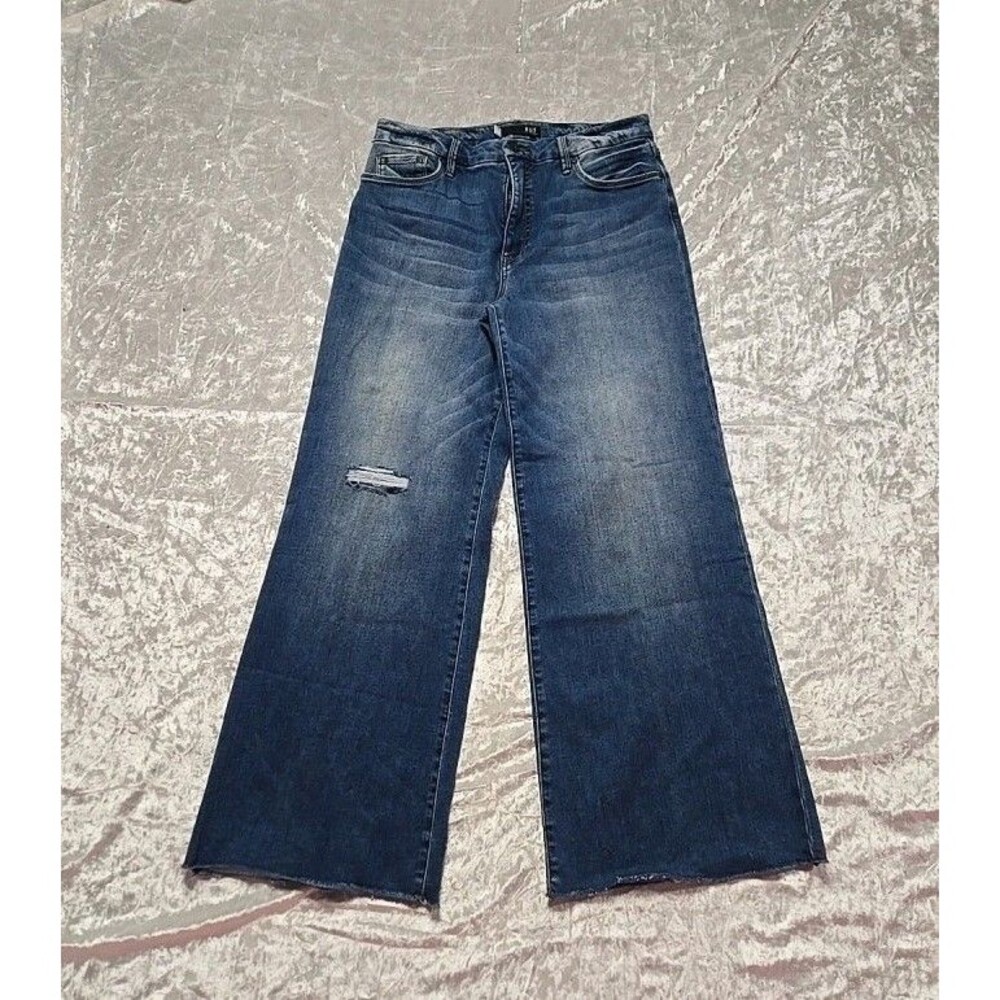 KUT from the Kloth Fab Ab Meg High-Rise Wide-Leg Toughness Wash Jeans Size 10